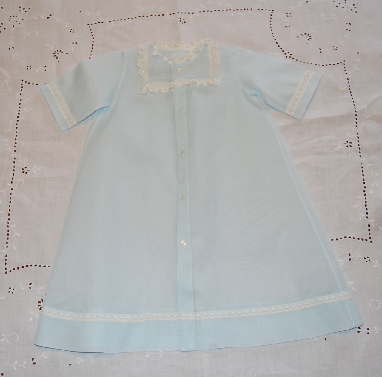 Original Daygown Set- Blue Batiste with Ecru Ribbon main image 0