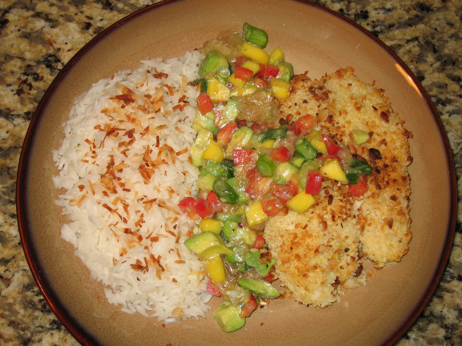 Cooking at Home: Macadamia Nut Encrusted Tilapia with Mango Grapefruit ...