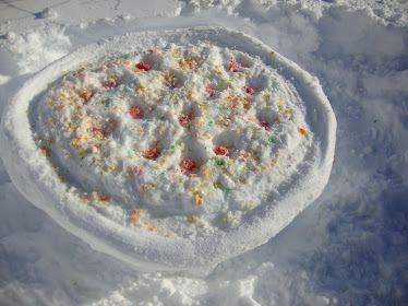 Snow Pizza I Made Outside