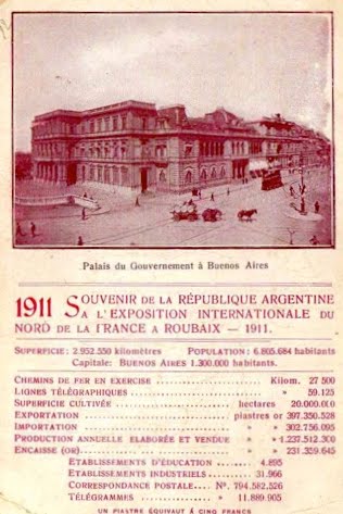 Cartes d'Argentine, souvenir de l'exposition