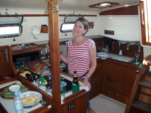 The lady rules the cabin and galley