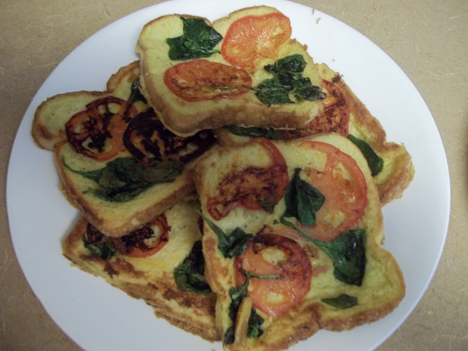 World Class Cooking Spinach and Tomato French Toast
