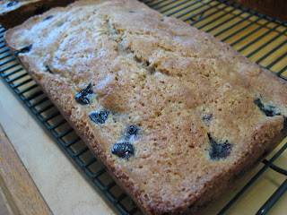 loaf of blueberry zucchini bread