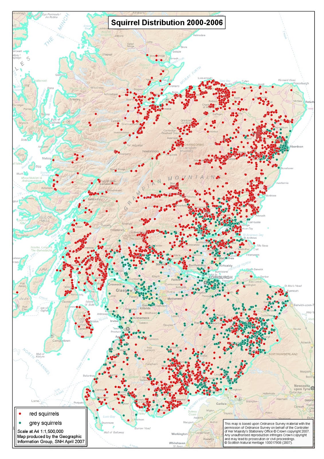 Scotland Population Density Map