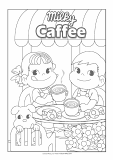 Escuela de Angelitos: Nurie de Peko-chan en cafetería (Nurie = Dibujos para  colorear en japonés)