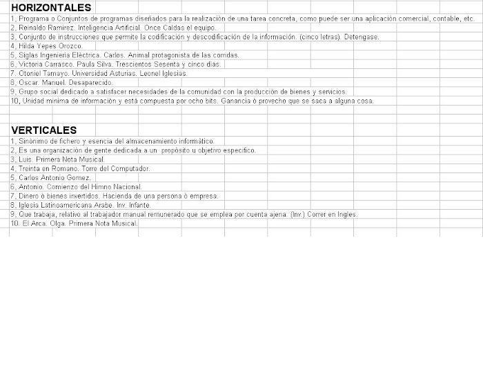 PREGUNTAS CRUCIGRAMA