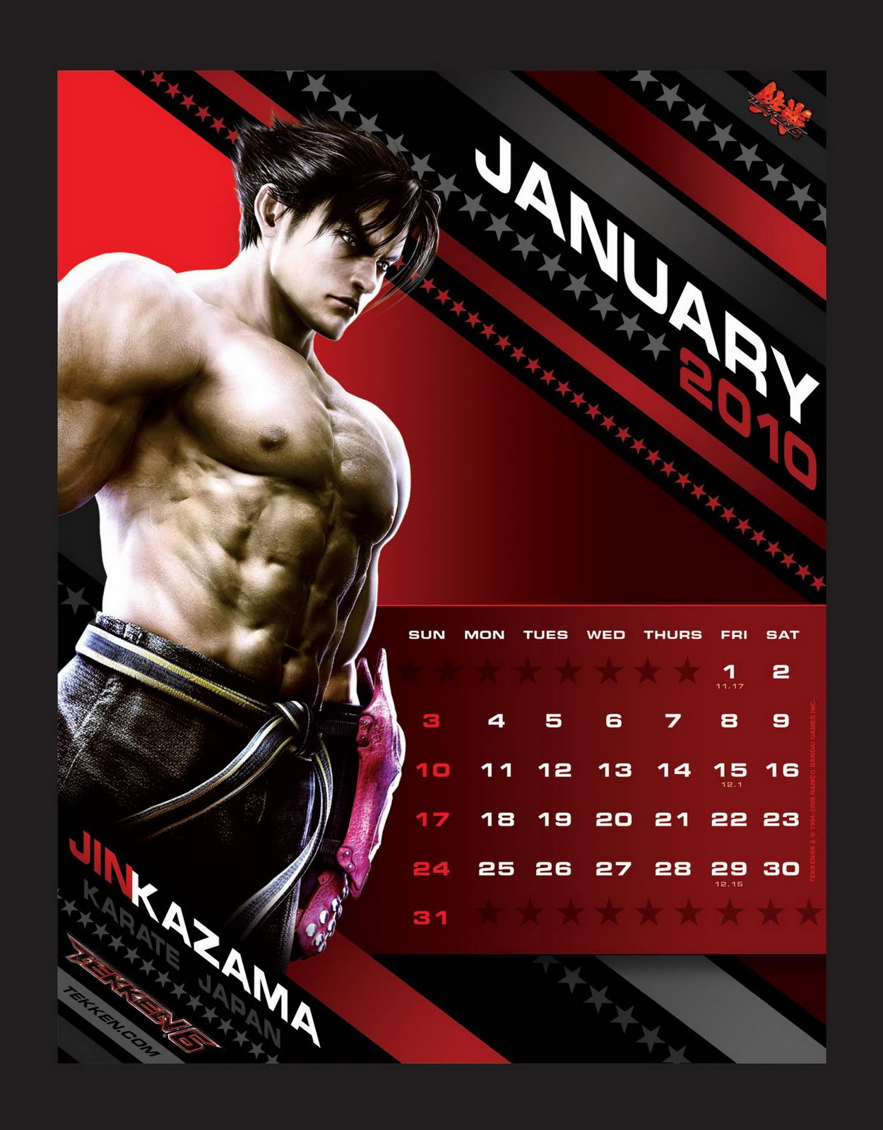 PSP Singapore Tekken 6 Calendar Wallpapers