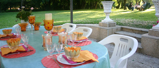 Dîner d'été - couleur "orange"
