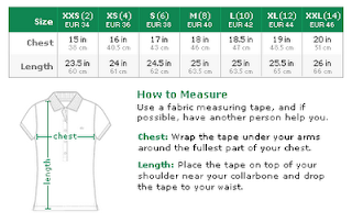 lacoste shirt sizes