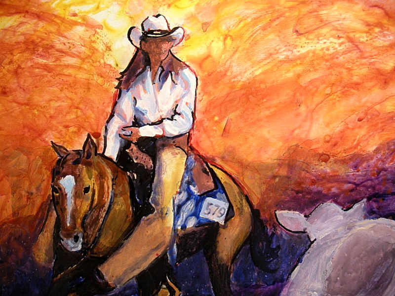 Deano's Den ( Gallery) Cutting Horse Commission