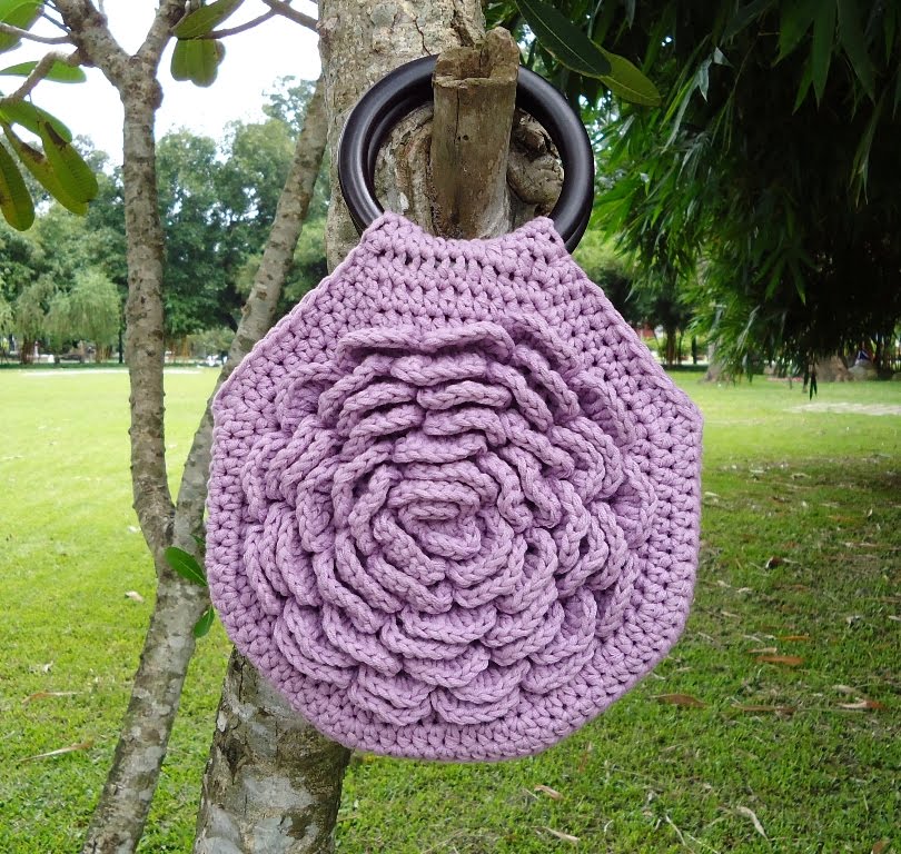 В» Crocheted Drawstring Bag В» Free Crochet Patterns at CrochetNow.com