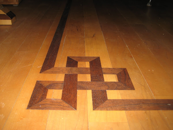 Walnut Inlay in Maple Floor