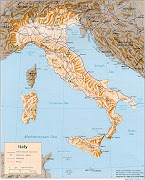 Cartina geologica. L'Italia vista dal satellite italia 