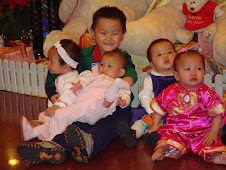 Samuel with some of the babies