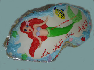 Tort Ariel, Mica Sirena (Ariel, Little Mermaid Cake)