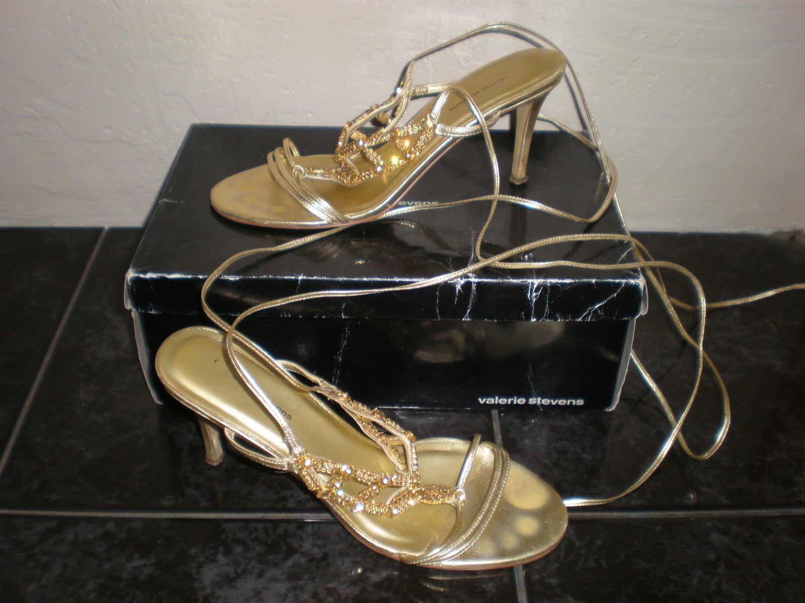 Pageant "Stuff" For Sale! Wrap Up Rhinestone Heels