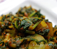 Potato Spinach Masala