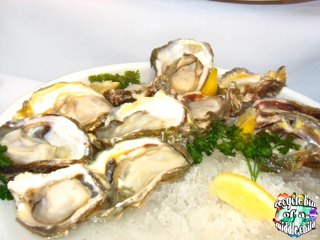 Oyster Galore at Marina Oysters Seafood Grill Recycle Bin of a Middle