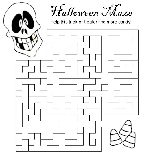 Halloween Printables: Halloween Maze Printables