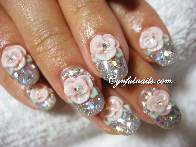 Cynful Nails: Bridal gel nails.