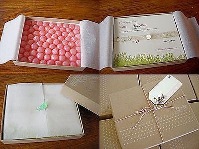  could wear pink candy box invite Wedding invite has pretty details 