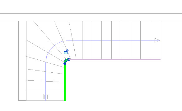 escalier quart tournant revit