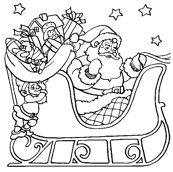 santa claus coloring pages. Courtesy of Christmas Coloring Pages