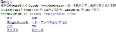 google chine snippet