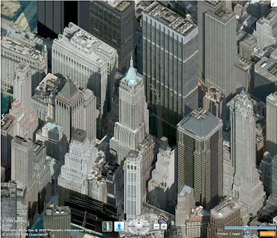 Bing Maps vue aérienne de Manhattan