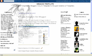 Free Download Blog Template: 4 Column Template - Dragon