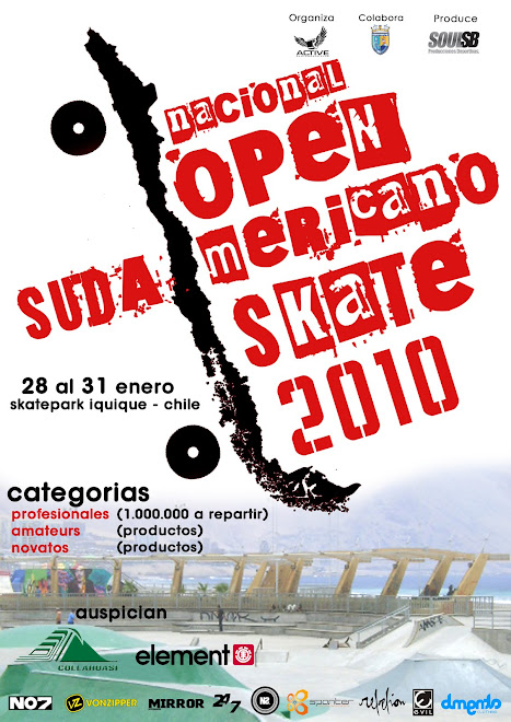 Flyer Campeonato nacional Open Sudamericano Skate 2010