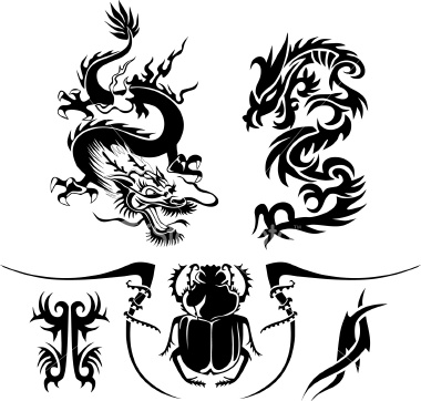 tiger dragon tattoo. tiger symbol. Henna Tattoo