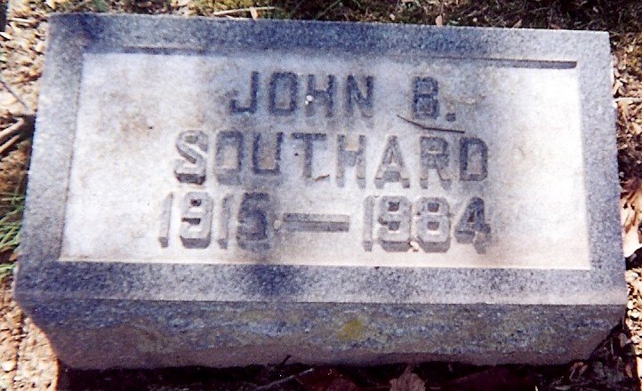 John Blackburn Southard Sr's stone