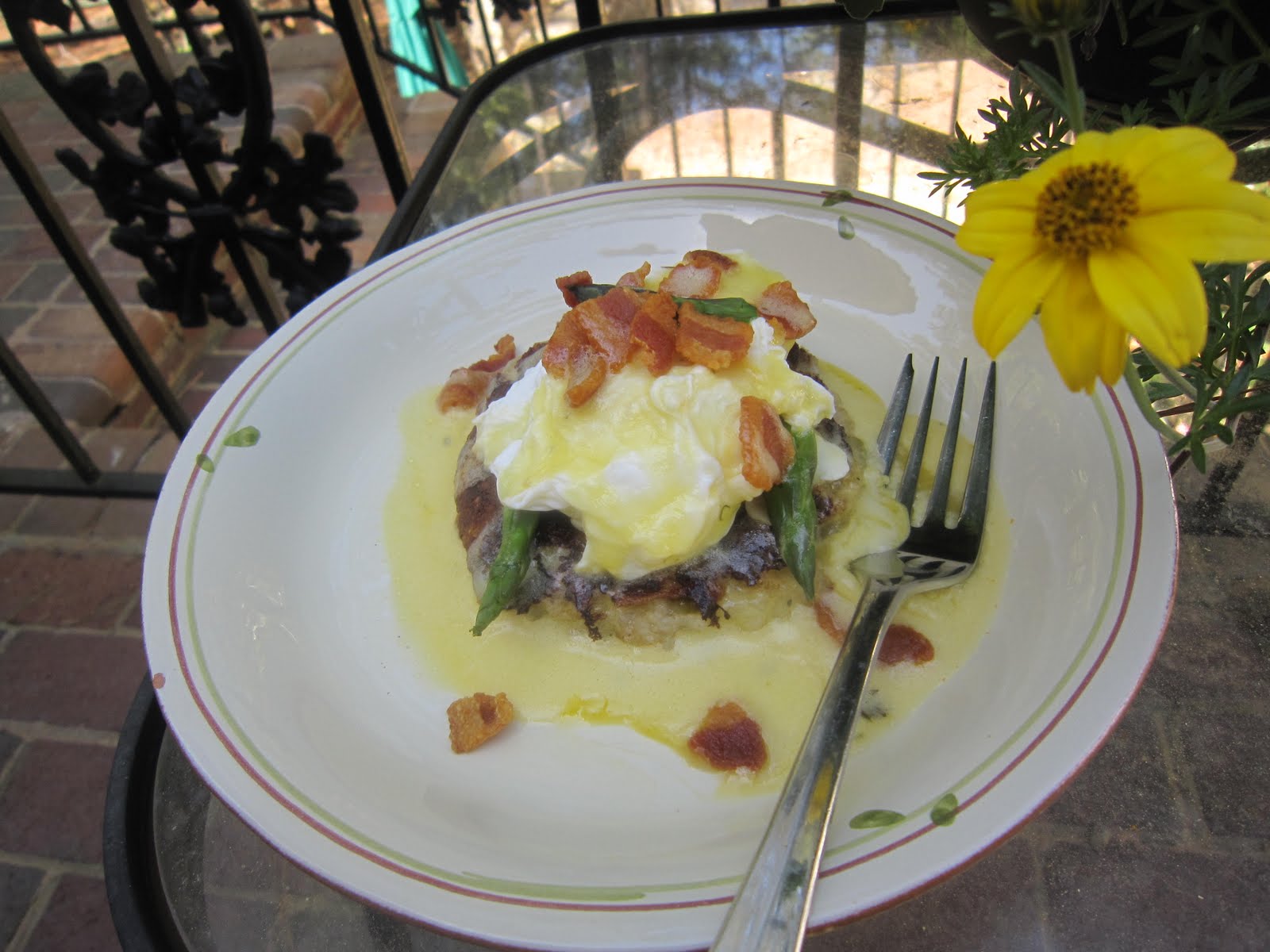 Annelle's Table Asparagus Benedict Risotto Cakes