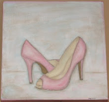 Painting Vintage Pink Prom Shoes