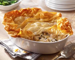 chicken pie leek filo recipes pastry cooking philadelphia mince rimmer simon chore carrots