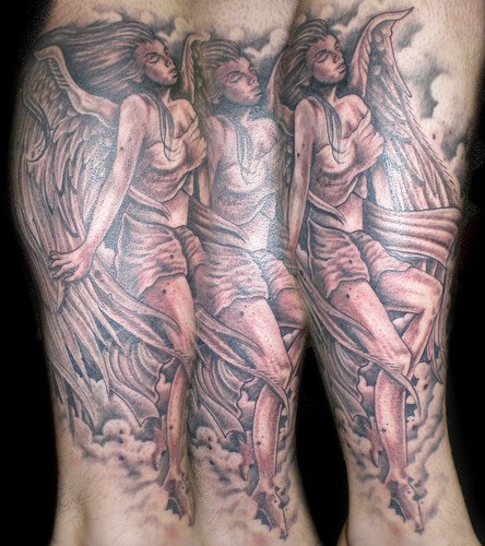 angel sleeve tattoo. Angel tattoo sleeve