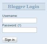 Membuat Blogger Login Form