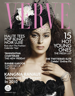 Kangna Ranaut on the cover of Verve Magazine