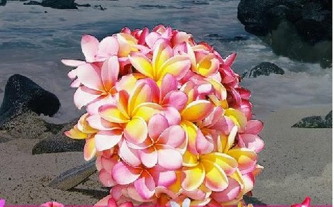 Hawaii Beach Wedding Bride Incredible Tropical Florals For A