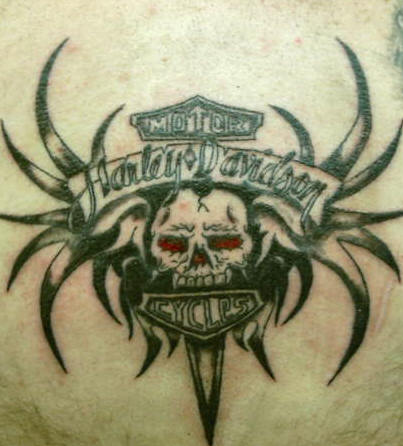Tattoos: Harley Davidson and Biker tats