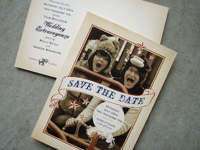 Wedding invitation and savethedate card I designed for some friends who