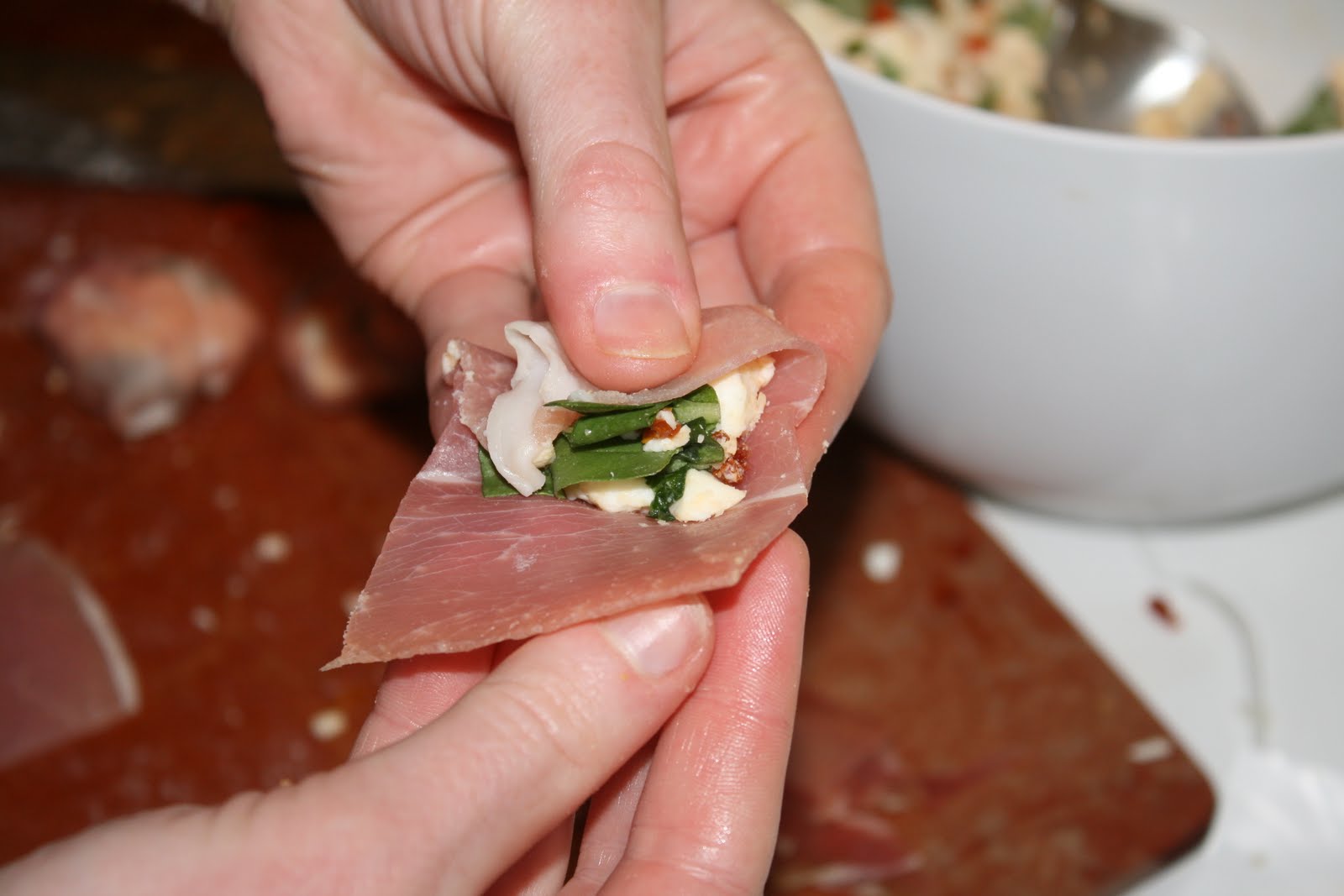 Our Food Blog Ravioli with prosciutto, sundried tomatoes, basil and