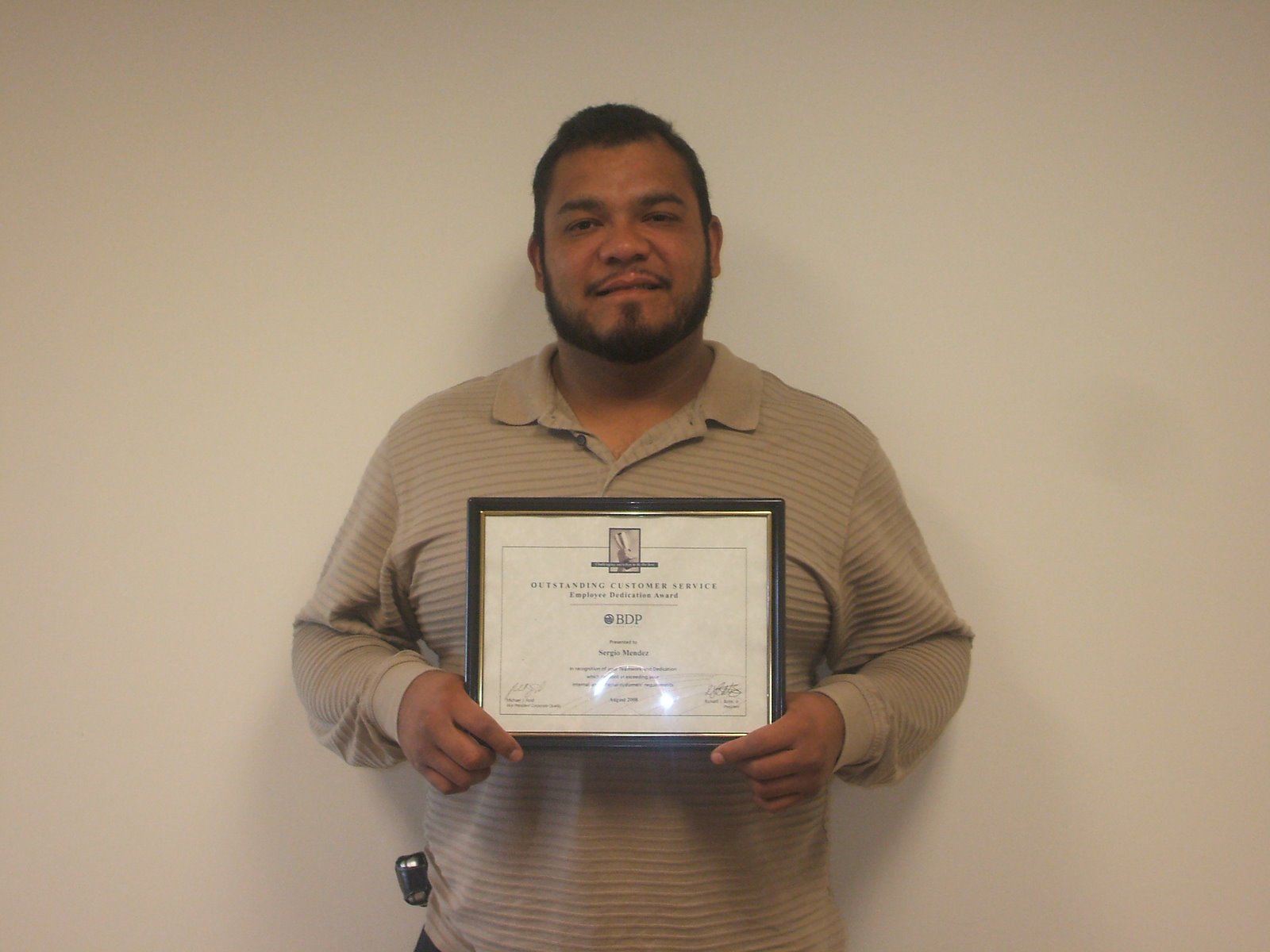 [Sergio+Mendez-Level+II+Employee+Dedication+Award]