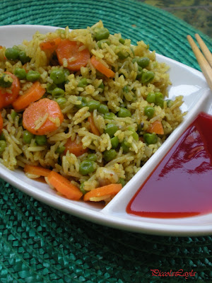 Riso Basmati allo Zenzero, Curry e Cardamomo con Verdure Saltate