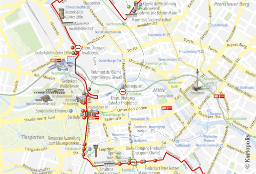 Karte Mauerverlauf Berlin | goudenelftal