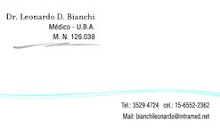 TARJETAS PERSONALES A 4 COLORES. CLIENTE: DR. LEONARDO BIANCHI