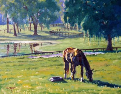 horse in landscape