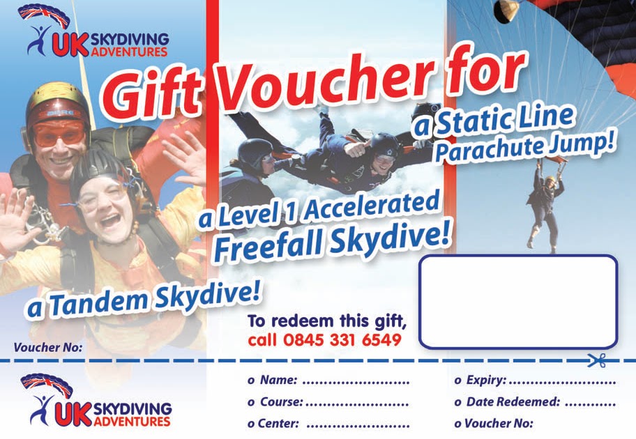 UK Skydiving Adventures Unique gift ideas for Christmas!