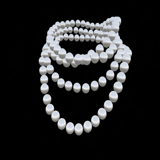 White Pearl Wrapped Necklace